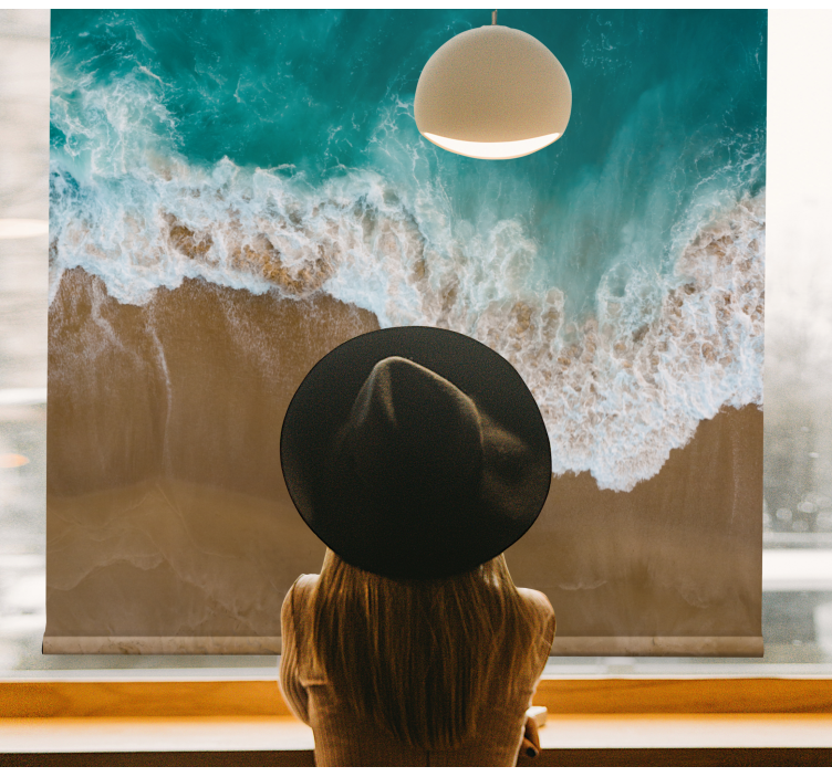 Ocean and sand melting Master bedroom blind - TenStickers