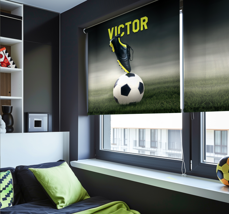 Passion for sport soccer roller blind - TenStickers