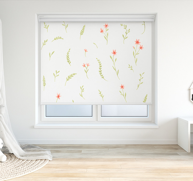 Pastel meadow flowers kids roller blind - TenStickers