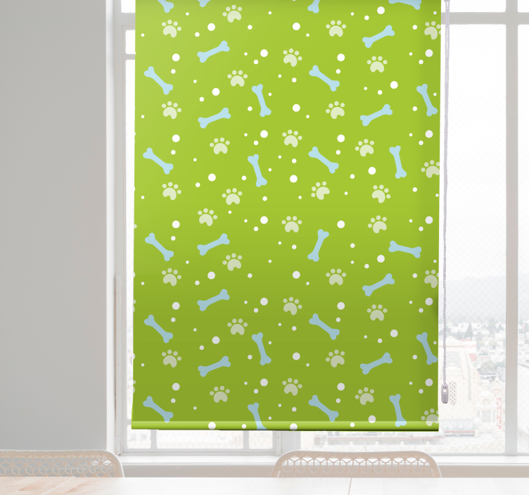 Paw Print Pattern animal roller blind - TenStickers