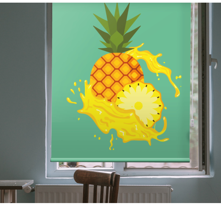Pineapple Splash fruit roller blind - TenStickers