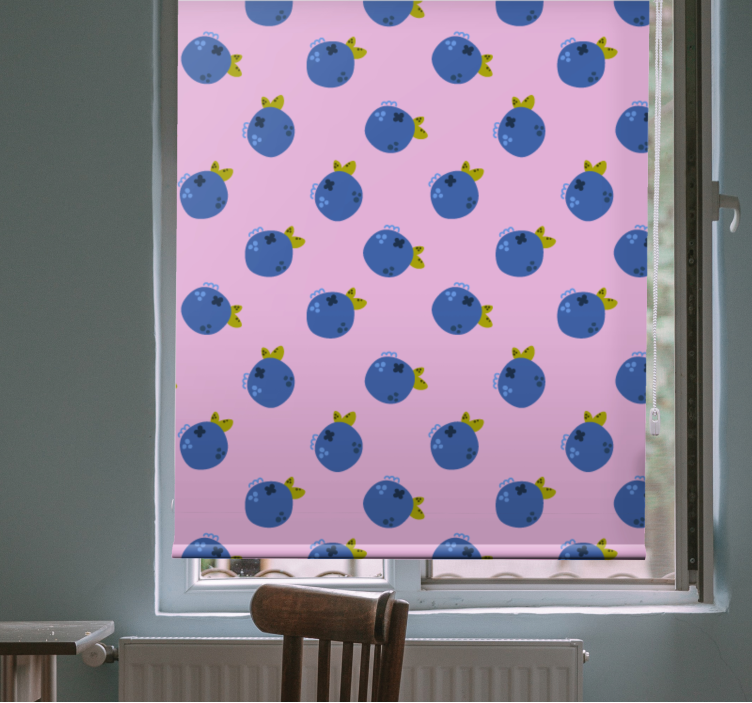 Blueberry pattern fruit roller blind - TenStickers