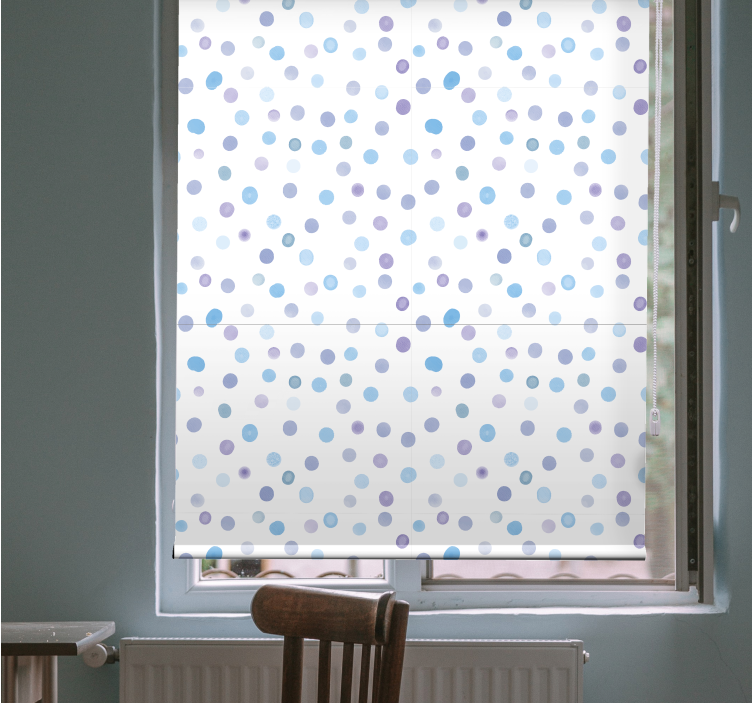 Blue shades dot pattern texture roller blind - TenStickers