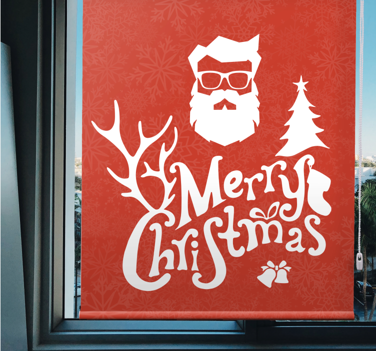 Santa Claus Greeting custom roller blind - TenStickers
