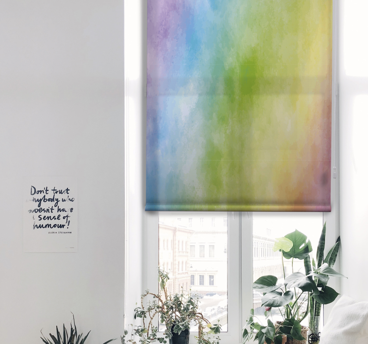 Soft gradient rainbow texture roller blind - TenStickers