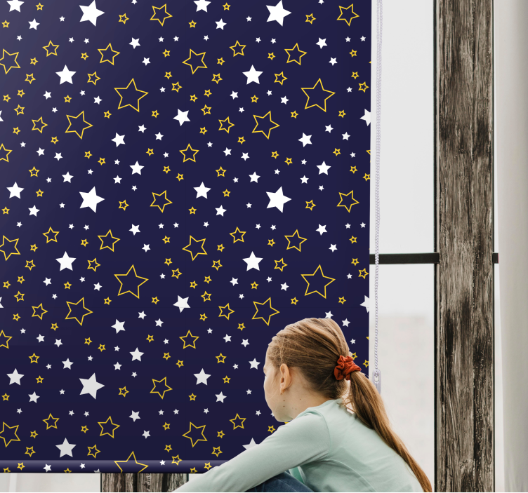 Starry night motif kids roller blind - TenStickers