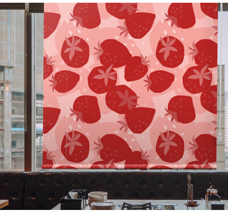 Strawberry Theme fruit roller blind - TenStickers