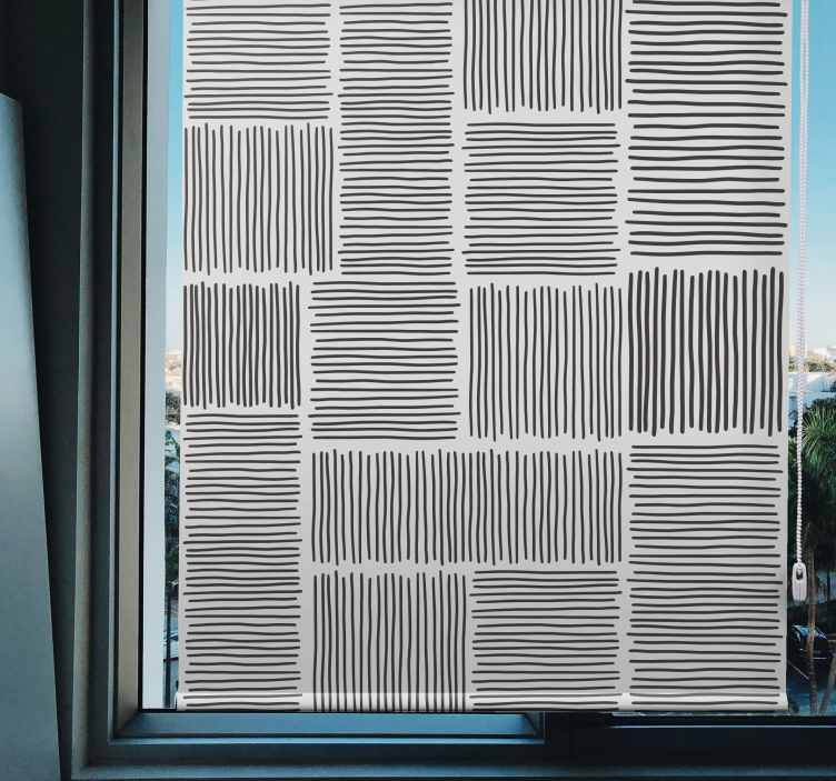 Stripe black and grey pattern texture roller blind - TenStickers
