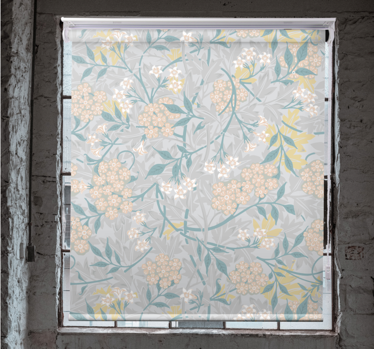 Subtle Botanical Arrangement flower roller blind - TenStickers