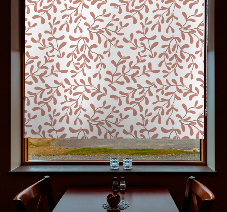 Subtle Leaf Motif flower roller blind - TenStickers