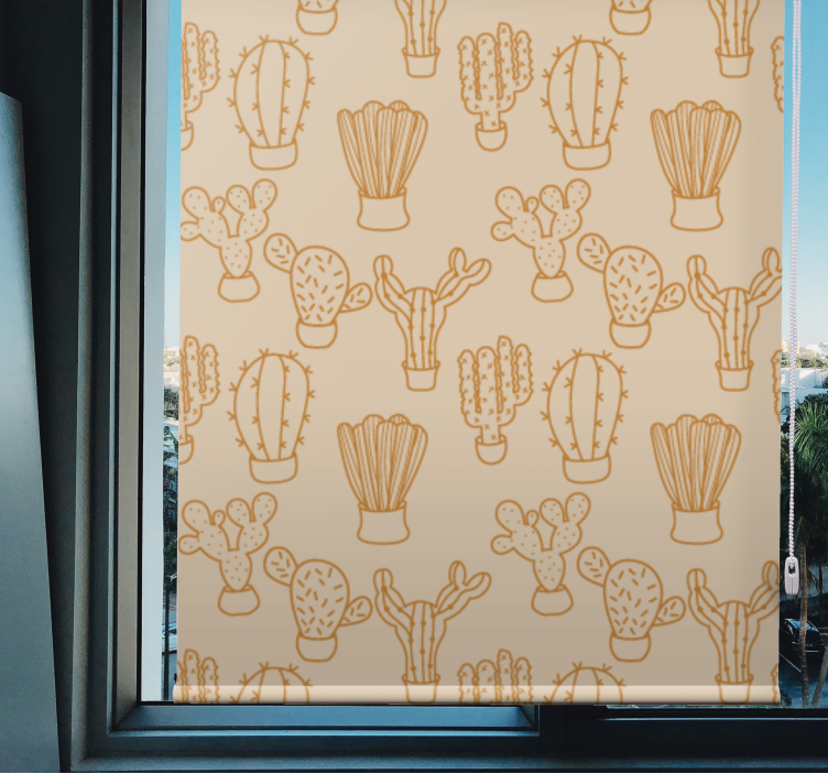 Sun faded cactus pattern Cactus blind - TenStickers
