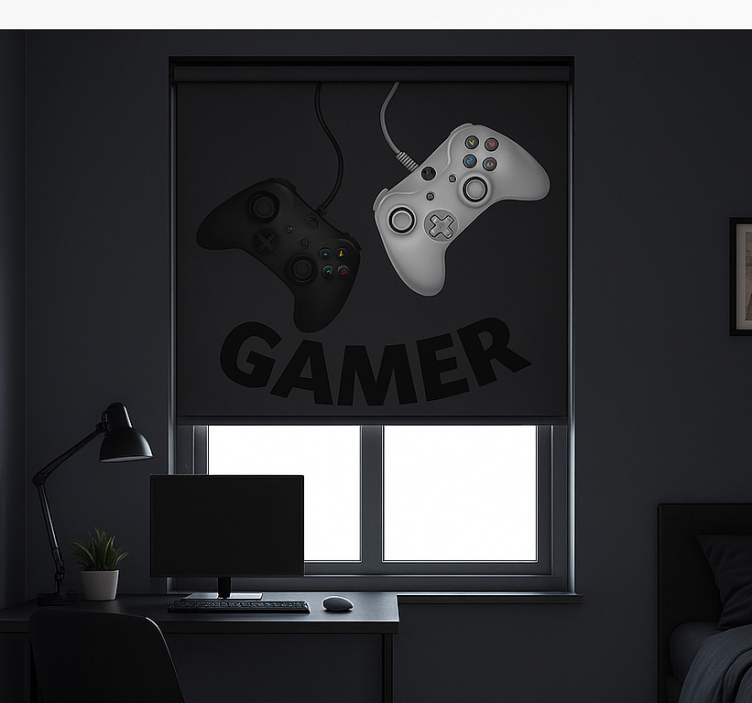 Swinging original controllers  geek roller blind - TenStickers