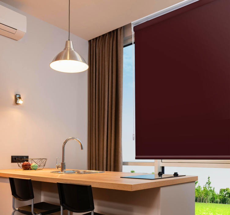 The Dark Siena Land plain roller blind - TenStickers