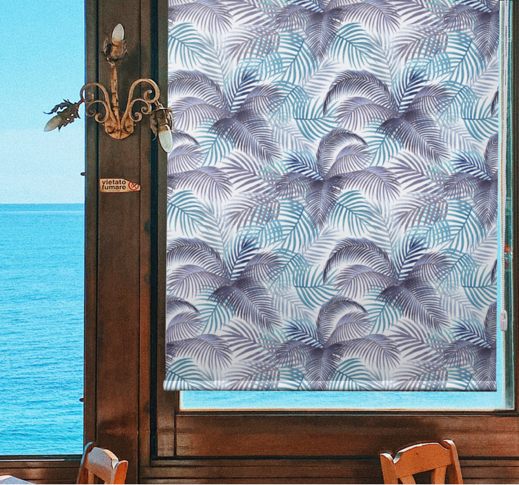 Tropical Leaf Theme flower roller blind - TenStickers