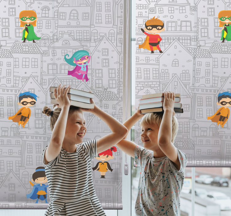 Urban Superheroes superhero roller blind - TenStickers