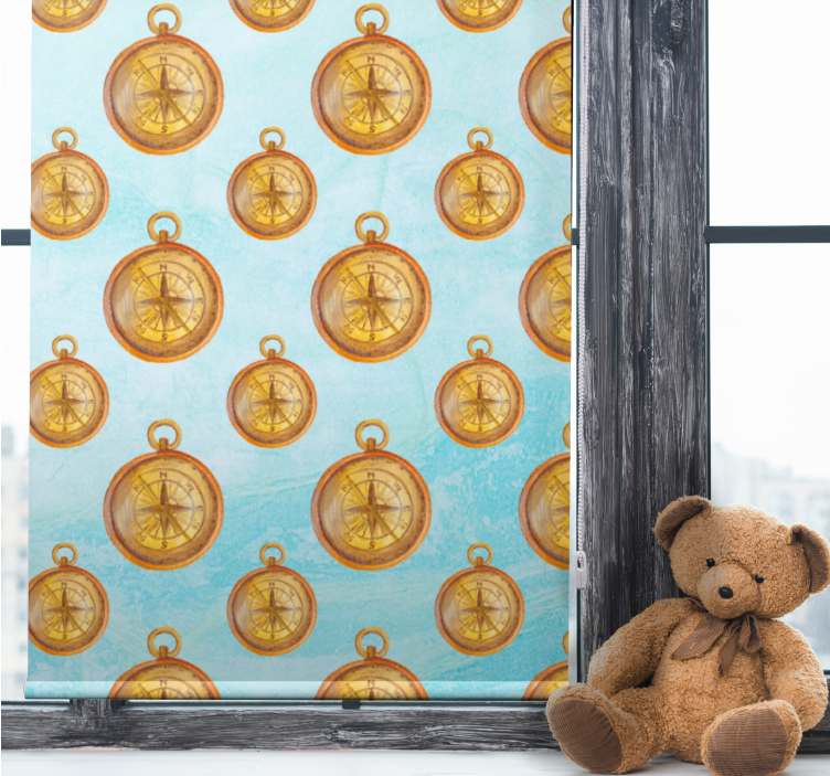 Vintage compass pattern original roller blind - TenStickers
