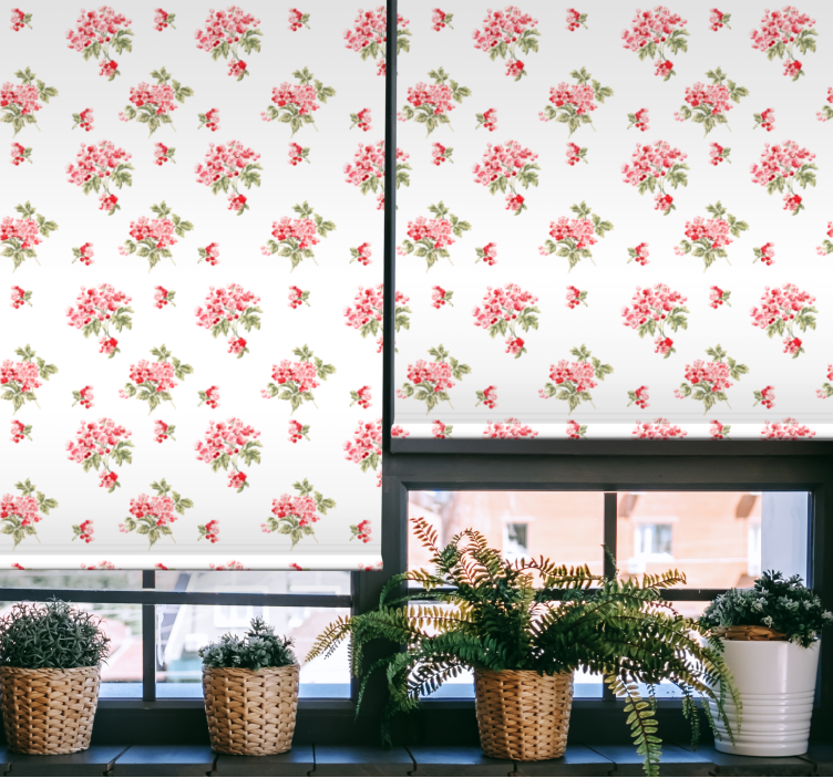 Vintage elegant arrangement roller blind for living room - TenStickers