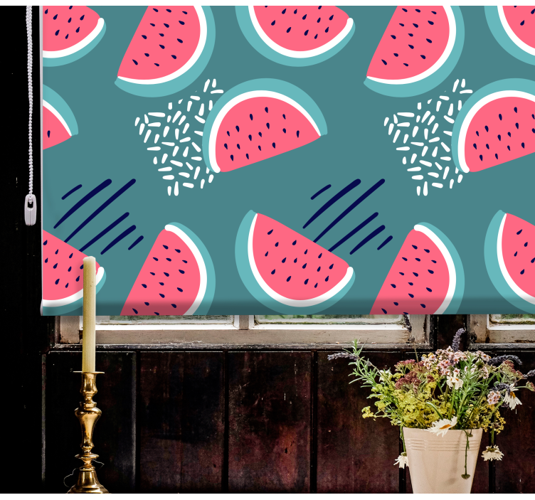 Watermelon Slice Motif fruit roller blind - TenStickers
