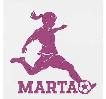 Girl football player kids roller blind - TenStickers