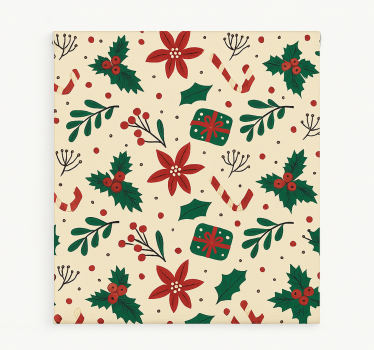 Red Ornaments Forest roller blind for living room - TenStickers