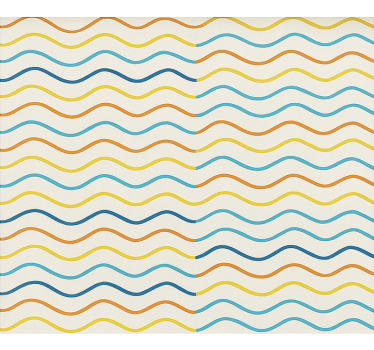 Colored wavy lines teenage roller blind - TenStickers