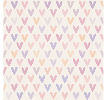 Pastel Heart Pattern teenage roller blind - TenStickers