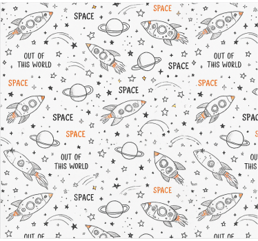 Drawn space pattern teenage roller blind - TenStickers