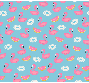 Watermelon and flamingos teenage roller blind - TenStickers