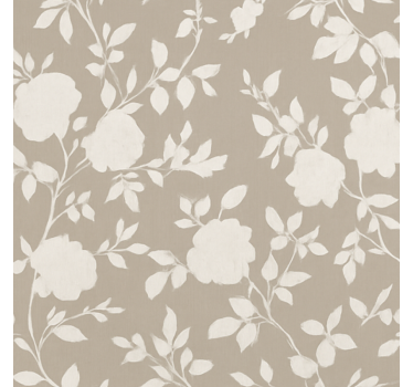 Beige graceful flowers teenage roller blind - TenStickers