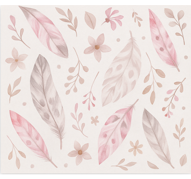 feathers pink teenage roller blind - TenStickers