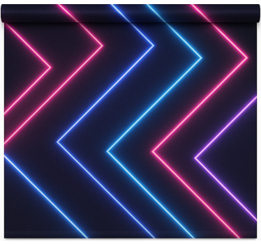 Teenage roller blind neon lights shining through - TenStickers