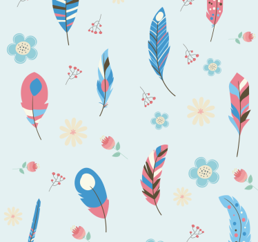 Teenage roller blind bohemian feather design - TenStickers