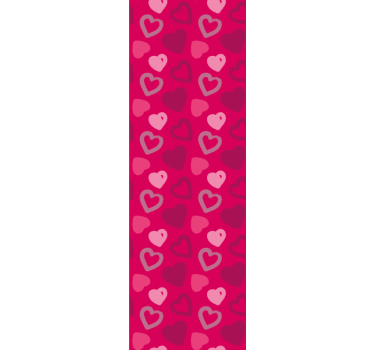 Teenage roller blind fuchsia hearts - TenStickers