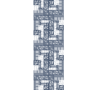 Teenage roller blind musical piano design - TenStickers