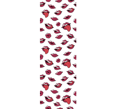 Teenage roller blind abstract lips and tongue - TenStickers
