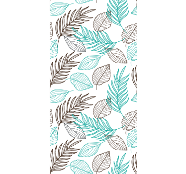 Teenage roller blind green leaves design - TenStickers