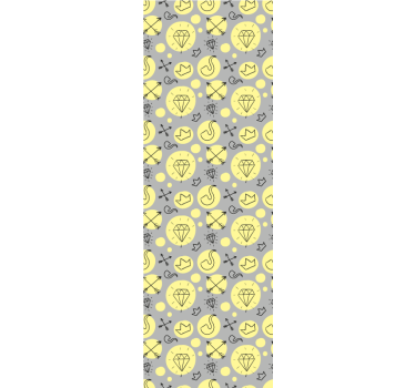 Teenage roller blind graffiti diamonds and crowns - TenStickers
