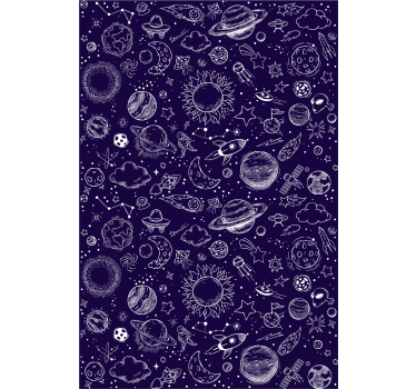 Teenage roller blind planet doodle - TenStickers