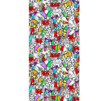 Teenage roller blind colourful active spray cans - TenStickers