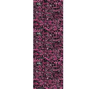 Teenage roller blind in pink and black graffiti - TenStickers
