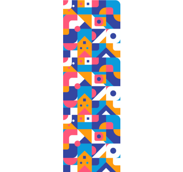 Teenage roller blind colorful geometric mosaic - TenStickers