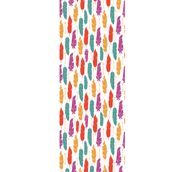 Teenage roller blind with ethnic feathers design - TenStickers