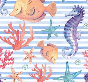 Teenage roller blind ocean life design - TenStickers