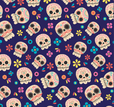 Teenage roller blind mexican skulls design - TenStickers