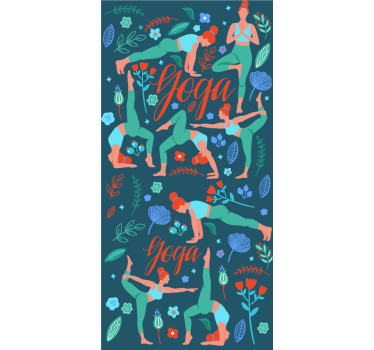 Teenage roller blind for a woman doing yoga - TenStickers