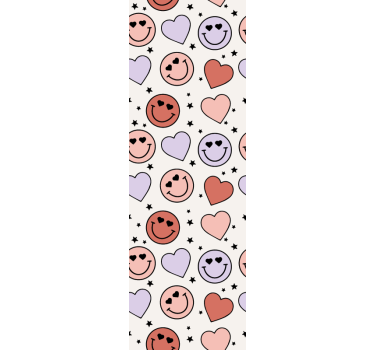 Teenage roller blind with love and heart emojis - TenStickers