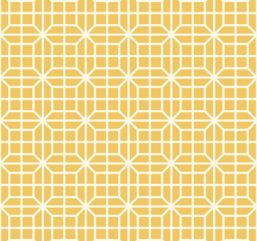 Yellow roller blind with geometric pattern - TenStickers