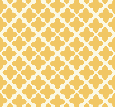 Yellow roller blind with arabesque design - TenStickers