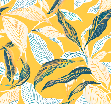 Yellow roller blind mediterranean plants - TenStickers