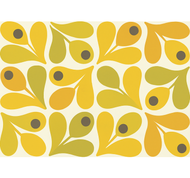 Yellow roller blind retro yellow geometrics - TenStickers
